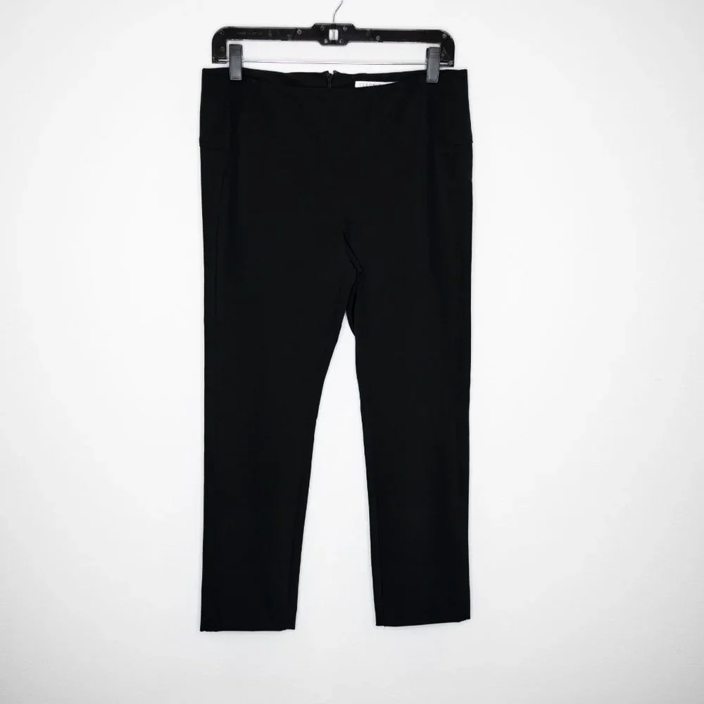 Veronica Beard Zip Back Scuba Pants Black Ankle Cropped Capsule Minimalist F11 - Picture 3 of 8